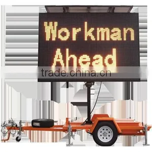 Mobile LED Variable Message Signs VMS Trailer For Sale thumbnail-3