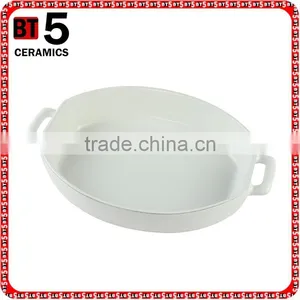 Heat Resistant Baking Pan Ceramic Bakeware Sets With Handle in Stocked thumbnail-1