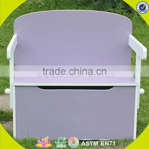 Wholesale Baby Wooden Storage Box Chair Cheap Kids Wooden Storage Box Chair Popular Children Wooden Storage Box W08G017A thumbnail-3