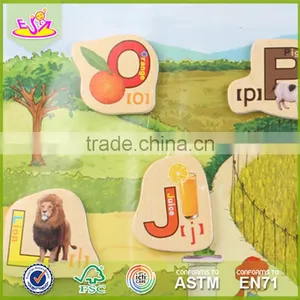 Wholesale Baby Magnetic Shapes Toy Construction 28 Pieces Wooden Magnetic Shapes Toy Kids Magnetic Shapes Toy W14J005 thumbnail-5