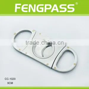 CC-1020 9.0cm 2CR13 Stainless Steel Oval-Shaped Upgraded Type Full Metal Cigar Cutter thumbnail-1