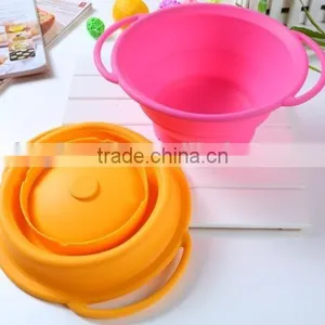 Silicone Folding Bowl Vegetables Bowls Microwave Thermal Lunch Box thumbnail-4