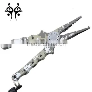 QJ-FP002 7inch Camouflage Aluminum Handle Tungsten Blade Fishing Pliers thumbnail-4