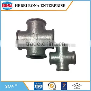 High Quality Galvanized Malleable Iron Pipe Fittings Cross With Competitive Pirce thumbnail-3