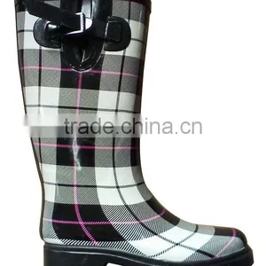 High Heels Women Rubber Rain Boots thumbnail-5