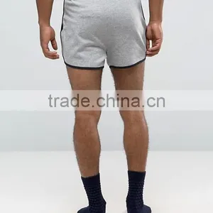 High Quality New Design Custom Drawstring Waistband Super Short 100% Cotton Jersey Fabric Grey Men's Board Sporting Shorts thumbnail-2
