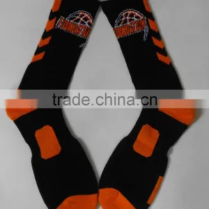 Custom OEM Whole Sale Black Elite Basketball Socks thumbnail-6
