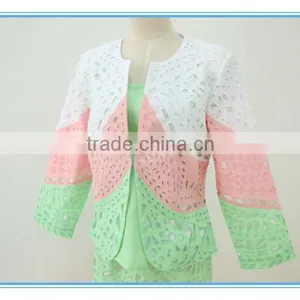 Ramie Cotton Fabric Multi Color and Embroidery Ladies Office Suit thumbnail-2