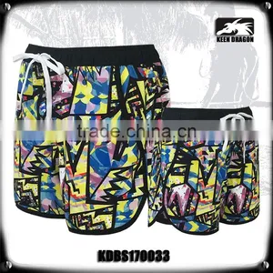 New Style 100% Polyester Custom Logo Swim Shorts Men thumbnail-1
