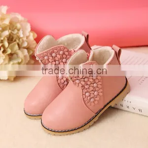 Zm40347b Flowers Design Children Warm Boots Winter Snow Shoes thumbnail-1
