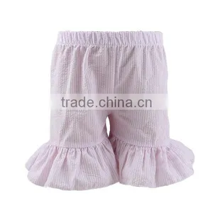 2017 Seersucker Ruffle Shorts Wholesale Baby Ruffle Shorts Girl Shorts thumbnail-5