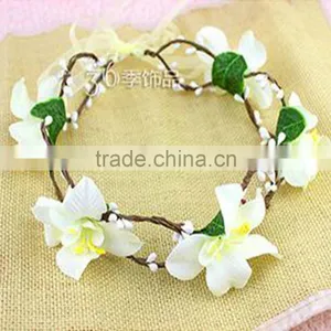 Big Flower Wedding Hair Wreath Bridal Headband,Hair Accessory thumbnail-5