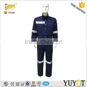 Navy Blue Reflective Winter Safety Clothing Polyester Filled Insulated Coverall thumbnail-1