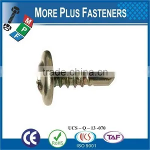 Made In Taiwan Modified Truss Head Wafer Head Phillips Drive Self Drilling Stainless Steel Zinc thumbnail-2