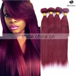 Black Rose Wholesale 3 Bundles Red Brazilian Hair Weave, Color 99j Virgin Brazilian Hair Bundles thumbnail-1