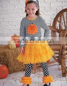 Wholesale Flower Embroidery Halloween Kids Outfits thumbnail-1