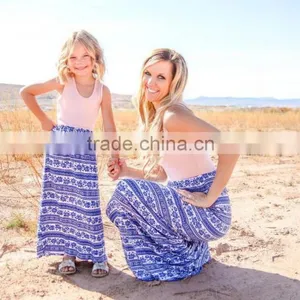 Mommy and me Matching Clothing Stylish Trendy Fancy Maxi Dresses thumbnail-2