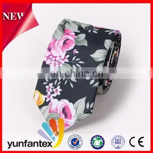 2017 Newest Design Style Casual 100 Cotton Printed Necktie for Men thumbnail-1