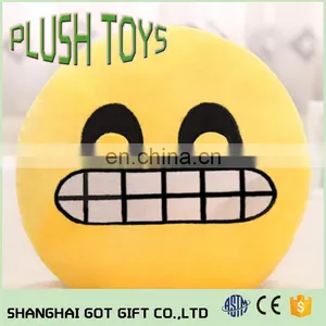 Soft Emoji Emoticon Pretty Round Cushion LED Pillow Stuffed Plush Toy thumbnail-3