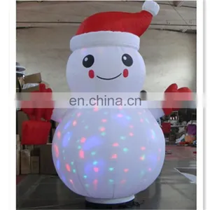 High Quality Funny Christmas Decoration Snowman With LED Light Inflatable thumbnail-1