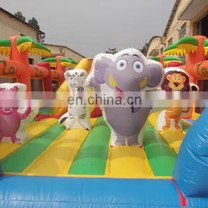 2017 High Quality Outdoor Amusement Park Jungle Kids Playground Inflatable Fun City thumbnail-4