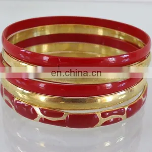 Wholesale Maroon Party Wear Indian Imitation Bangles- Fashion Bangle Set-Imitation Fashion Costume Bracelet thumbnail-1