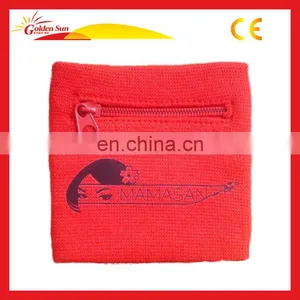 Sports Cotton Wrist Sweat Band With Pocket thumbnail-1