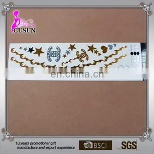 Gold And Silver Metallic Temporary Tattoo thumbnail-1