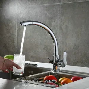 Dogo Factory Wholesale KaiPing Taps Black China Faucet 3 Way Kitchen Faucet thumbnail-4