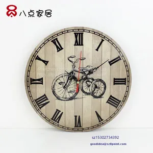 Cheap Price Round Creative Sublimation MDF Wooden Wall Clock thumbnail-3