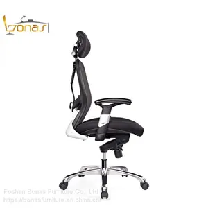 High Back Mesh Office Chair Ergonomic Chair With Headrest and Adjustable Lumbar Support thumbnail-3