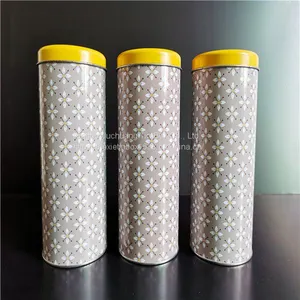 Chocolate & Cake Surface Debossing Round Flat Cookie Tin Candy thumbnail-1