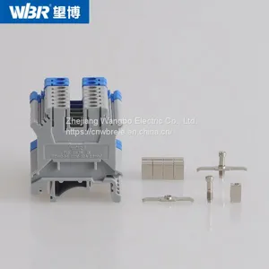 Din Rail Terminal Blocks UK3N Pure Copper Connector Screw Terminal Block thumbnail-2
