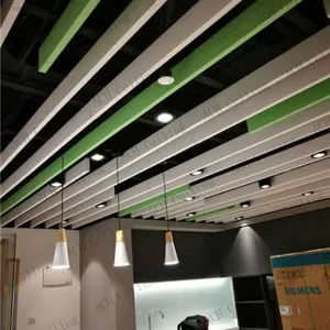 Acoustical Ceiling Suspension Systems Sound Absorbing Ceiling Baffle Boards Of Office, Meeting Room, Cinema, Gymnasium, School, Etc thumbnail-5