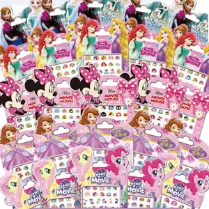 Girls Frozen Elsa and Anna Makeup Toys Nail Stickers Snow White Princess Sophia Minnie Kids Earrings Sticker Toy thumbnail-3