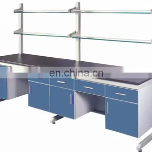Steel and Wood Wall Lab Bench Table and Lab Furniture Manufacturer Make in China thumbnail-1