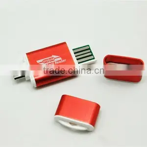 Aluminium Alloy TF Card Micro USB OTG Smart Card Reader thumbnail-1