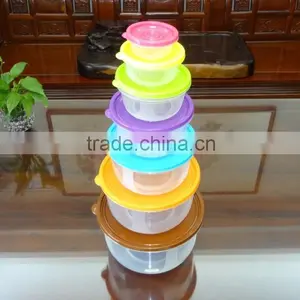 Hot Selling 7 Pcs Set Round Plastic Food Storage Container / Food Storage Box thumbnail-1