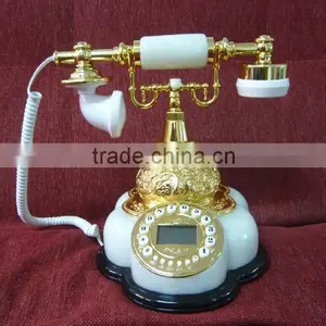 White Jade Antique Telephone With Caller id Display thumbnail-1