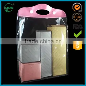 China Supplier Portable PVC Shampoo Bag With Die Cut Handle on Top thumbnail-2