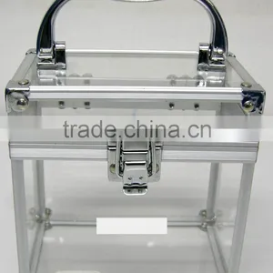 2014 Style Fashion Aluminum Jewelry Csae Acryl Jewelry Case ,transparency Plate ,aluminum Frame thumbnail-1