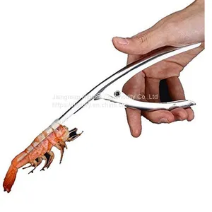 Professional Stainless Steel Prawn Peeling Device Kitchen Tools Fish Scaler and Shrimp Prawn Peeler thumbnail-1
