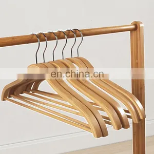 Eco-friendly Anti-slip Wooden Cloth Hanger Wood Coat Suit Shirt Clothes Trousers Hangers thumbnail-4