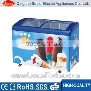 Glass Sliding Door Chest Deep Freezer For Ice Cream And Supermarket thumbnail-3