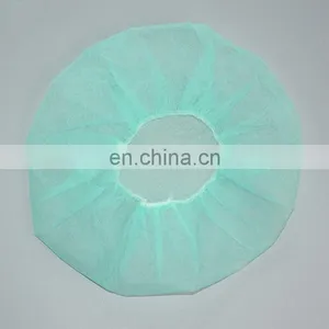 Disposable PP Nonwoven Printed Blue Green Pink Yellow White Bouffant Cap Hair Cap thumbnail-4