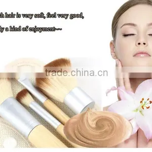 Face Use Beauty Brush Kit 4pcs With Bamboo Handle for Traveling thumbnail-5
