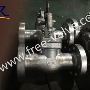 NKJ41H Power Plant Steam Turbine Stainless Steel Flange End Forged Steel Vacuum Globe Valve thumbnail-2