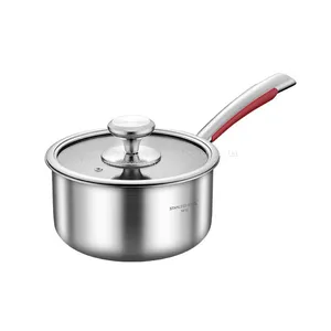 Stainless Steel Single Handle Milk Pot With Three Layers of Steel thumbnail-1