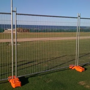 Sustainable Galvanized Construction Temporary Fence Temporary Panels Portable Event Fencing Australia for Sale thumbnail-1