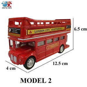 XINYU London Bus Diecast Cars 1:36 Scale Model Metal Vehicle Toys thumbnail-3